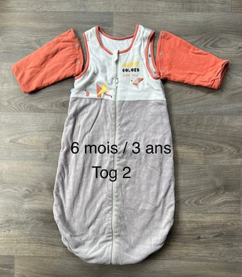Belle gigoteuse Tog 2 avec manches amovibles 6 mois/3 ans Sucre d’orge