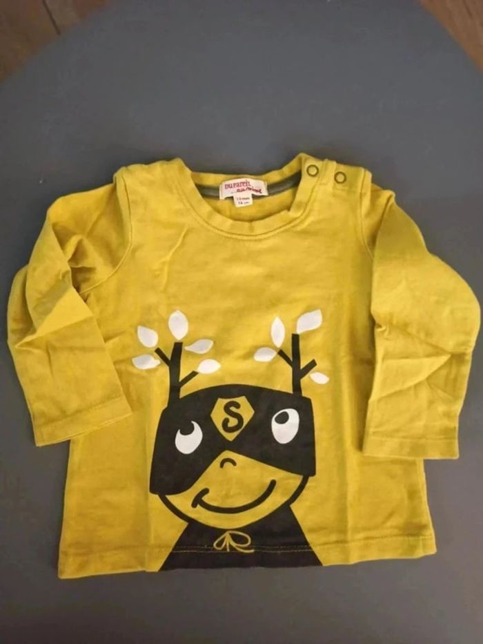 Lot 3 t-shirts manches longues 12 mois - photo numéro 3