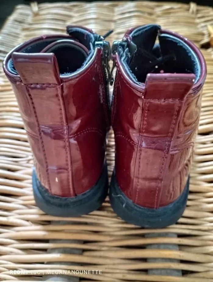 🍷 Bottines Bordeaux – Pointure 29 – Boutique Indépendante – Bon État - photo numéro 2