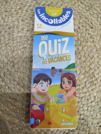 Jeu éducatif, les Incollables, 150 quizz des vacances, playBac, TBE