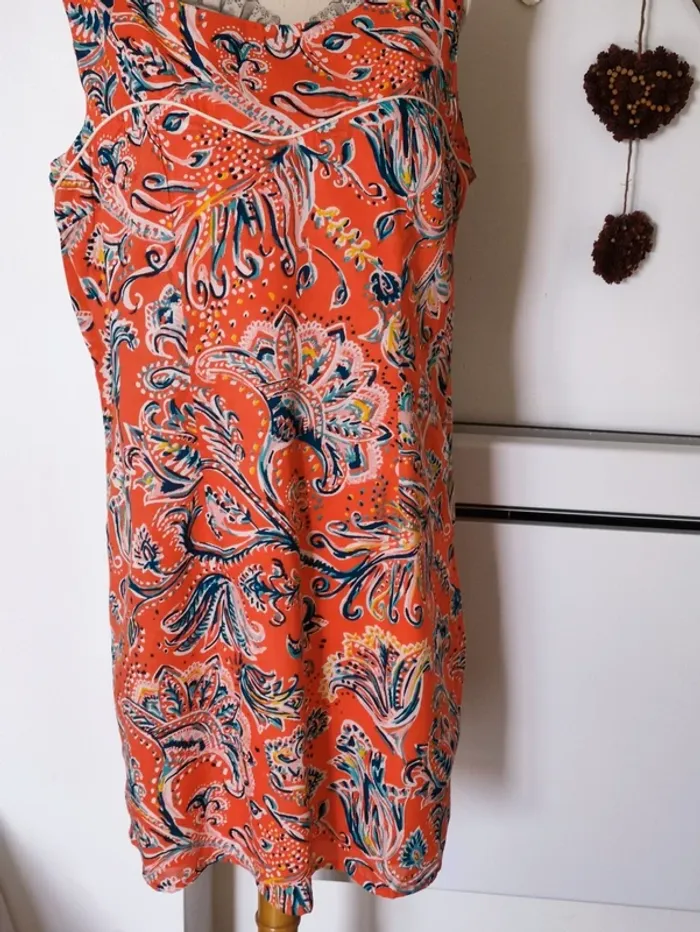 💋 Amelia 🍑 robe colorée en coton 🦀46/44