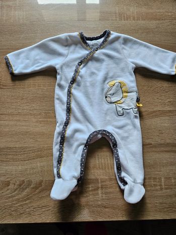 Pyjama velour Sauthon 3 mois