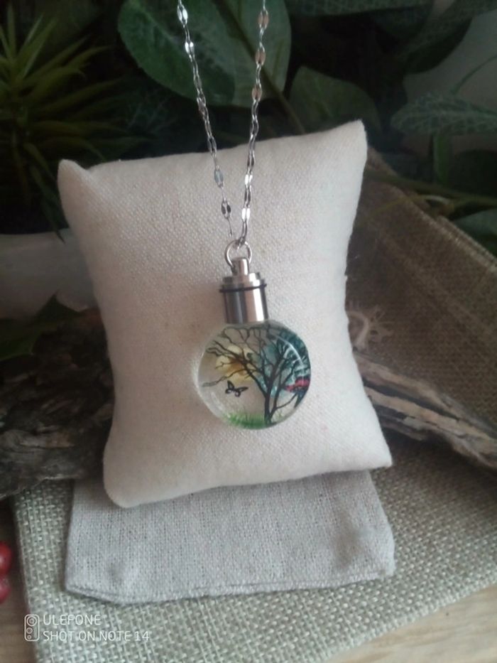 Collier bohème pendentif végétal - photo numéro 4