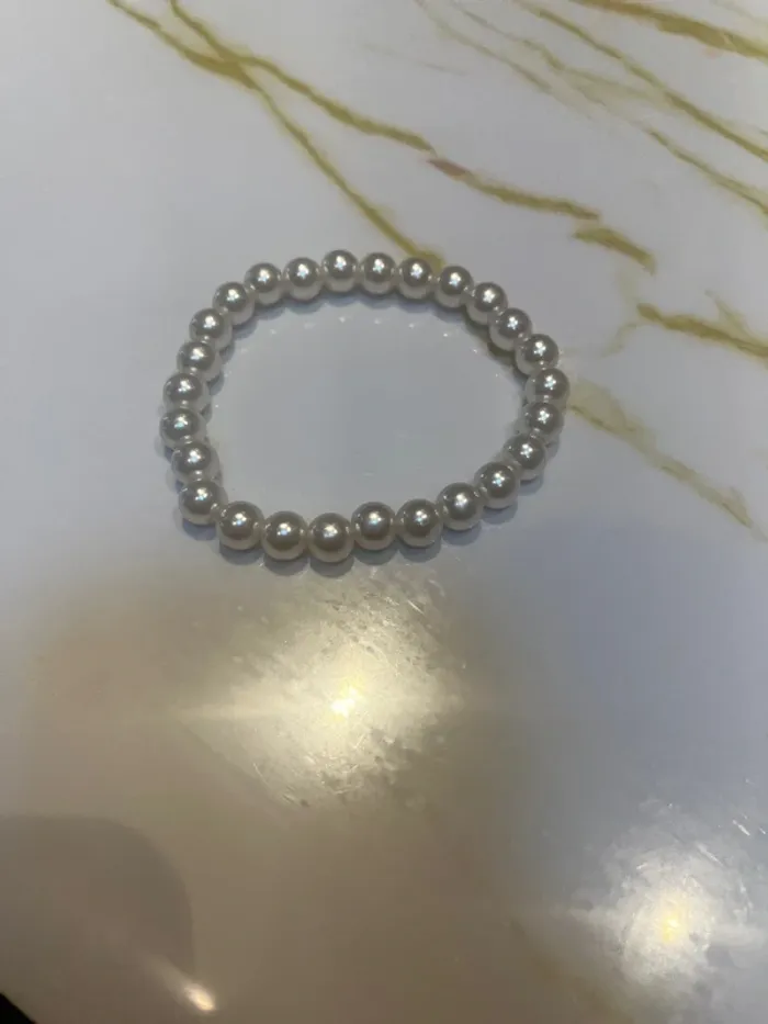 Bracelet de perle blanche