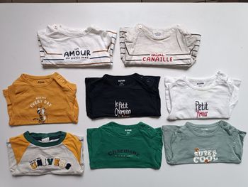 Lot de 8 t-shirts manches longues 3 mois