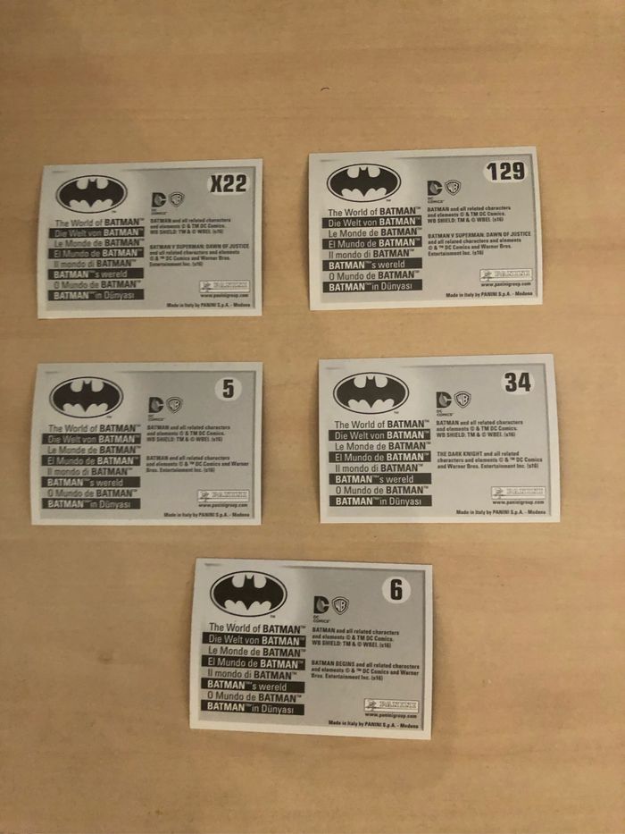 Lots de 5 autocollants Batman - photo numéro 2
