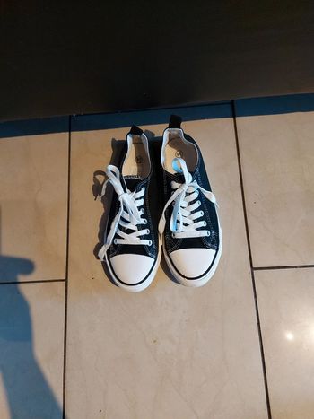 👟 Baskets noires unisexe style Converse – Pointure 38