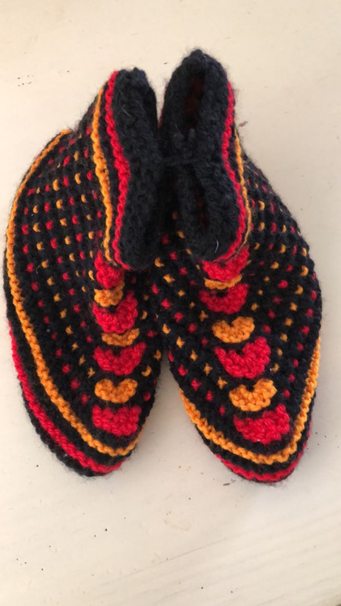 chaussons tricotés à la main - photo numéro 14