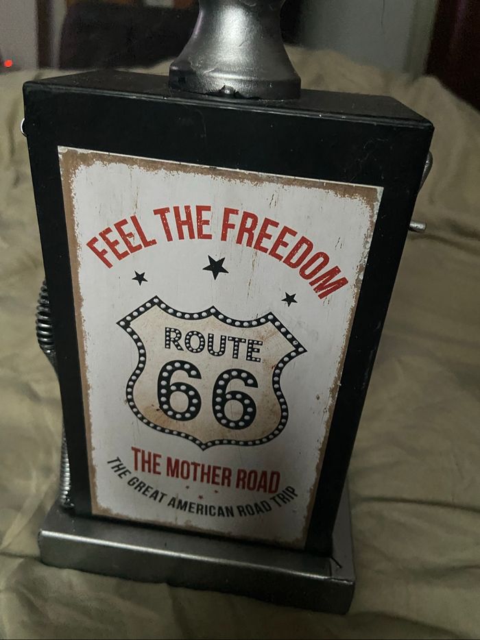 Horloge / pendule décorative Route 66 – sur pied – style vintage - photo numéro 2