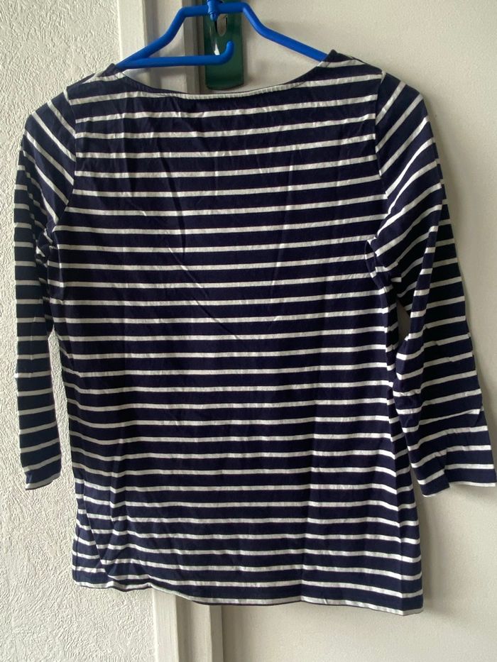 Pull fin marin en coton kiabi taille S/M TBE