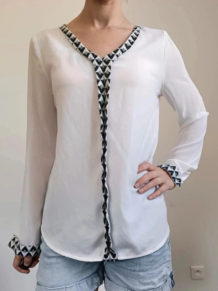 Grace & Mila Blouse blanche - Taille 38 - Très bon état - photo numéro 9