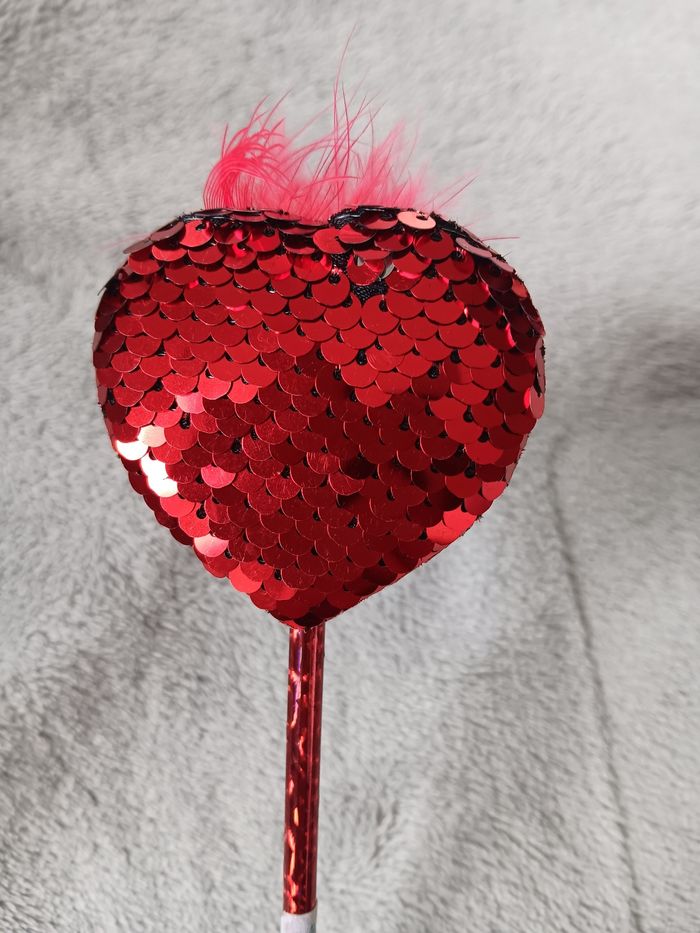 Crayon coeur sequin rouge - photo numéro 3