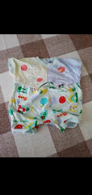 Grenouillère courte 3 mois manches courtes