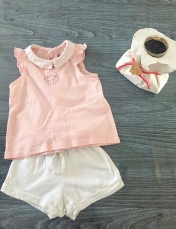 Ensemble sergent major / petit bateau 9 mois