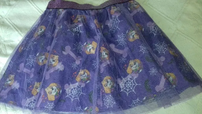 Jupon tulle violet pat patrouille Stella déguisement Halloween taille 5 ans - photo numéro 2