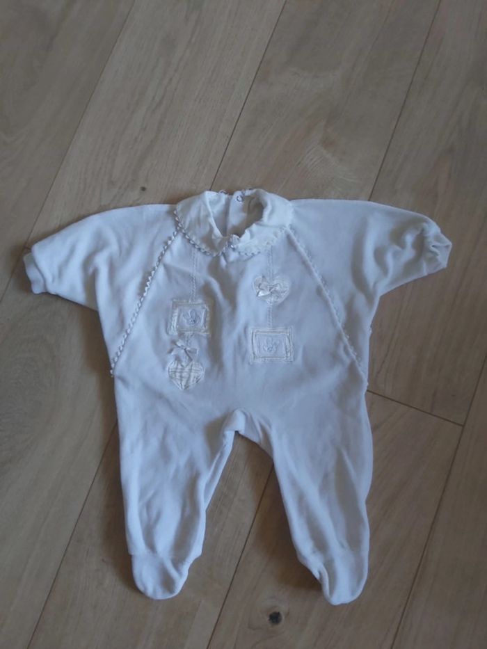 Grenouillère/pyjama velours fille 3 mois (78)