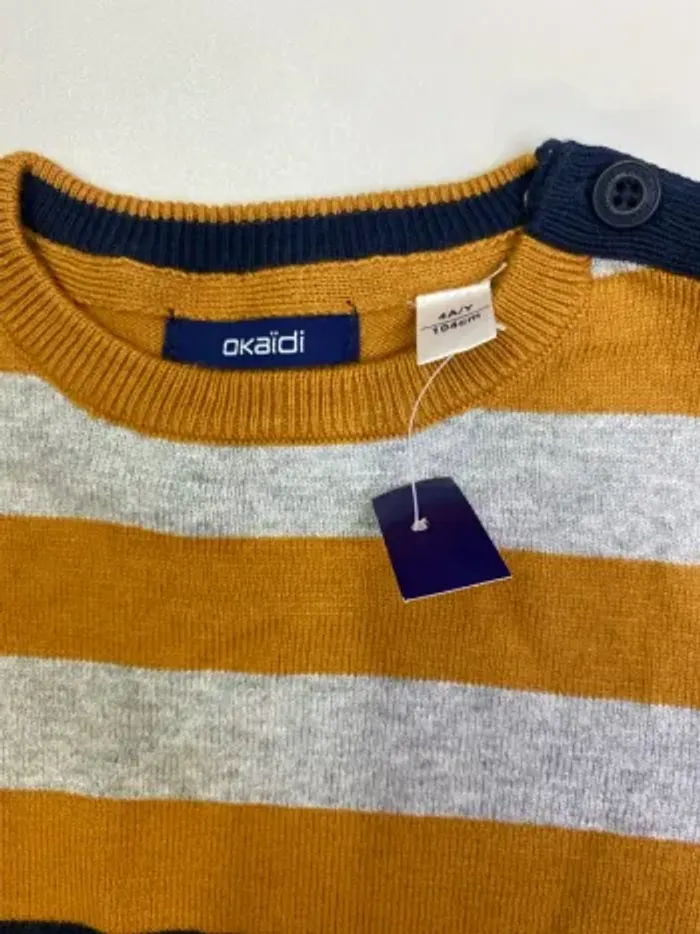 Pull garçon - maille - neuf - Okaïdi - Taille 4 ans - photo numéro 3