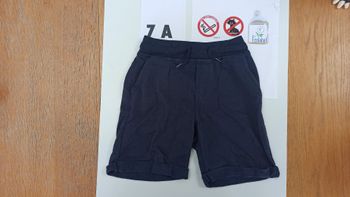 7 ans Bermuda short en molleton uni à taille élastiquée pour garçon bleu marine