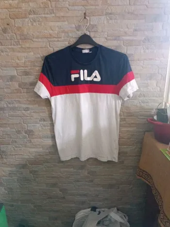 T-shirt marine-blanc Fila S