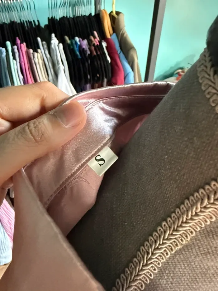 chemise rose satin - photo numéro 3