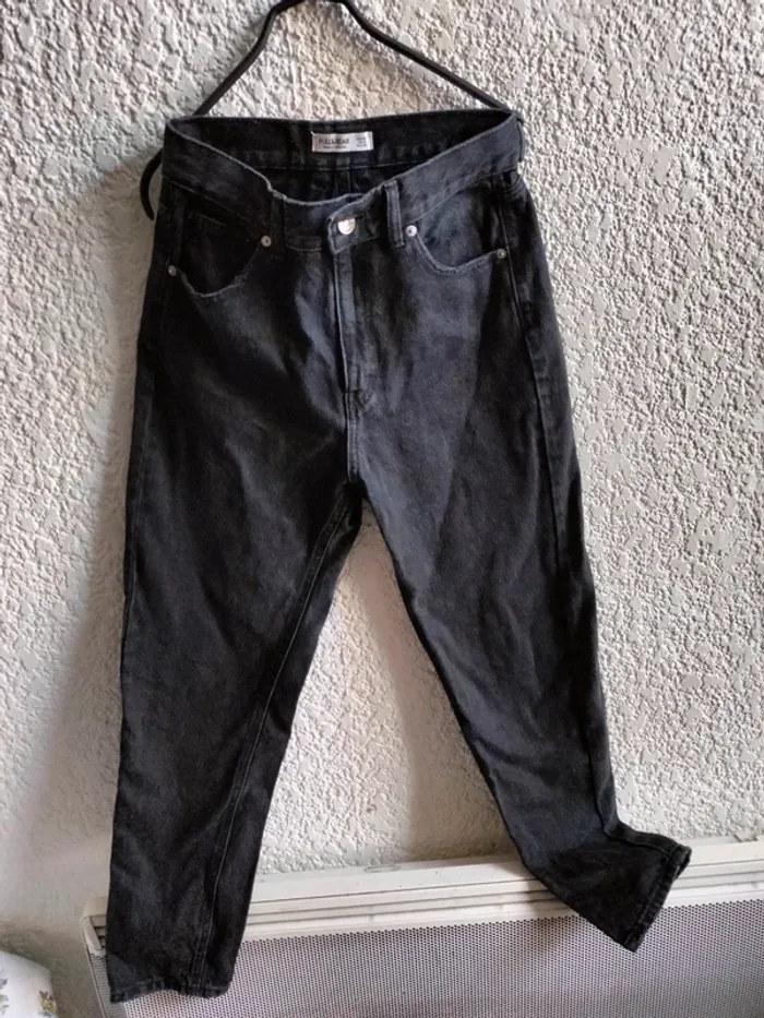 Jean noir pull and bear t 38 - photo numéro 4