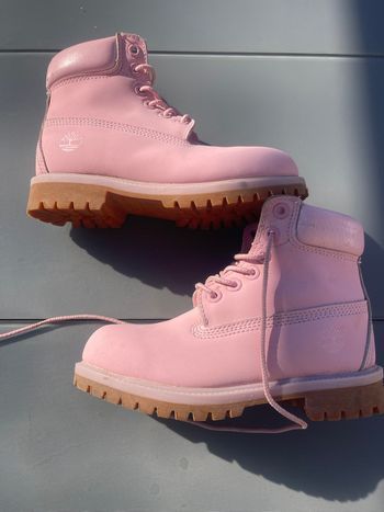 Boots Timberland roses – cuir 