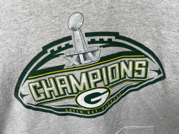 Hoodie Reebok Superbowl Green Bay Packers NFL Mens Size Large - photo numéro 2