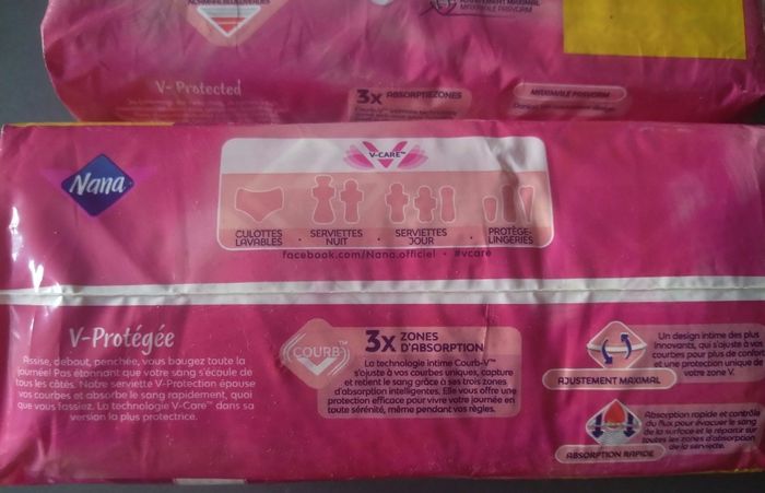 Lot de 3 paquets de lingettes nana V- protection - photo numéro 2