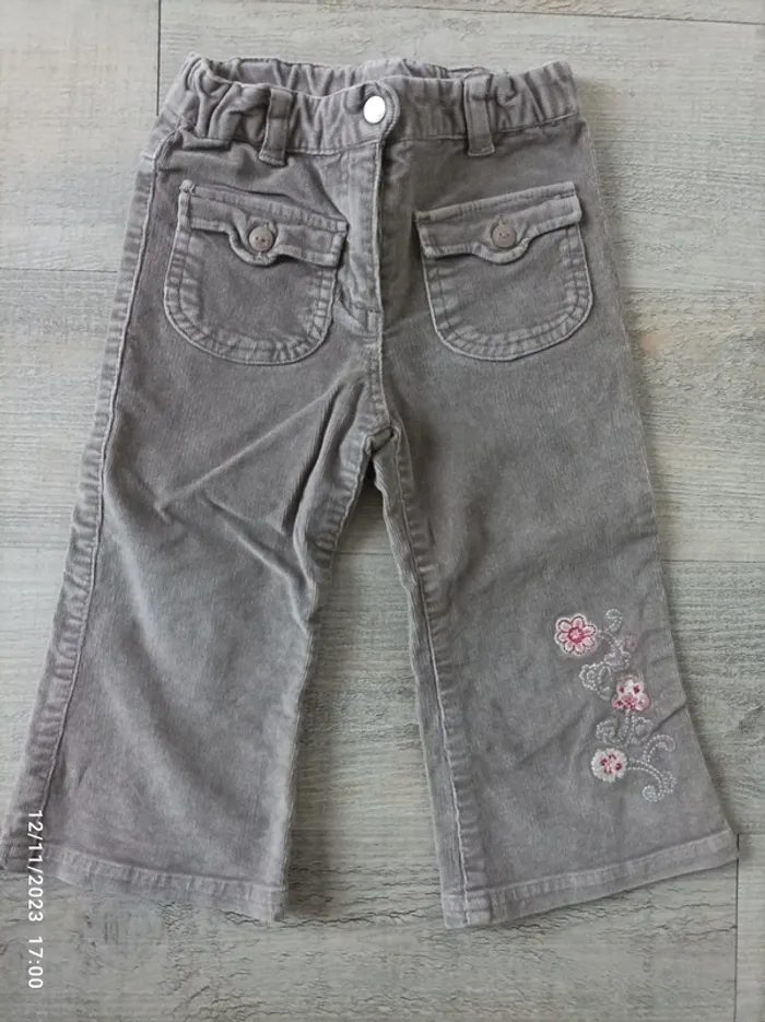 Pantalon velours wide 24 mois