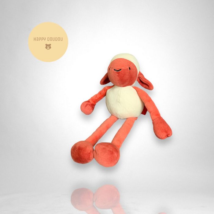 Doudou Peluche Mouton rouge et blanc Marese A394 - photo numéro 4