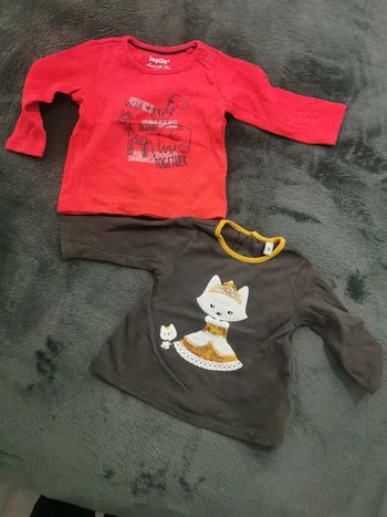 Lot t shirt manche longue 3 mois