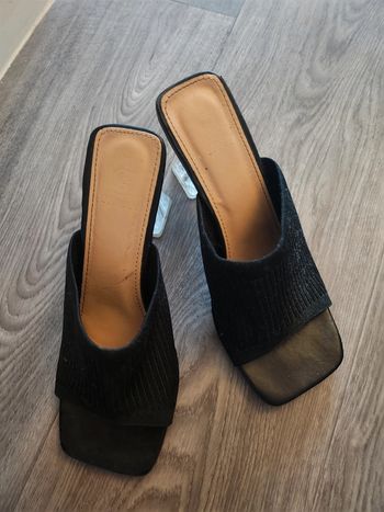 Mules talon transparent