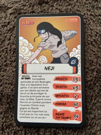 Neji naruto top trumps 2024 Burger King