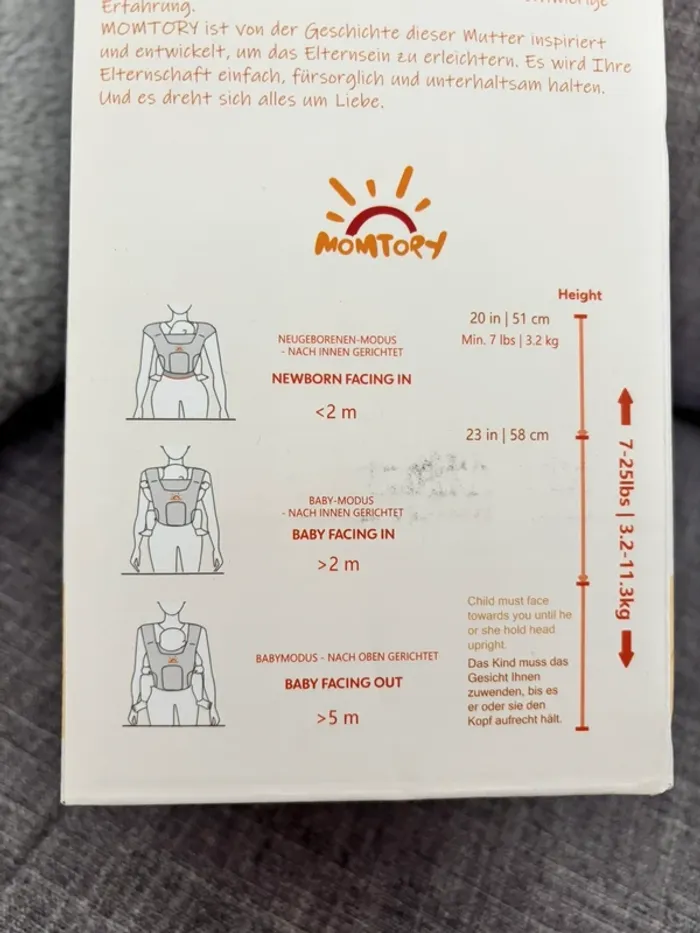 Porte bébé momtory - photo numéro 3