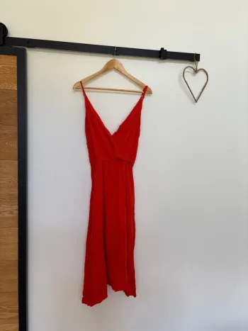 Robe rouge orangé Galerie Lafayette taille 38