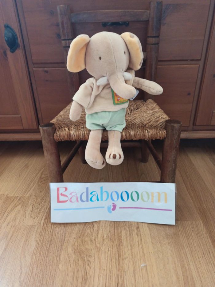Doudou éléphant moulin roty les loustics tbe