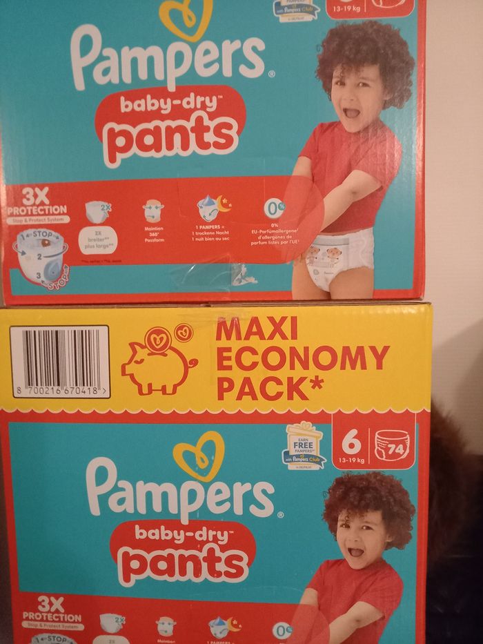 Couches pampers 148 pants taille 6