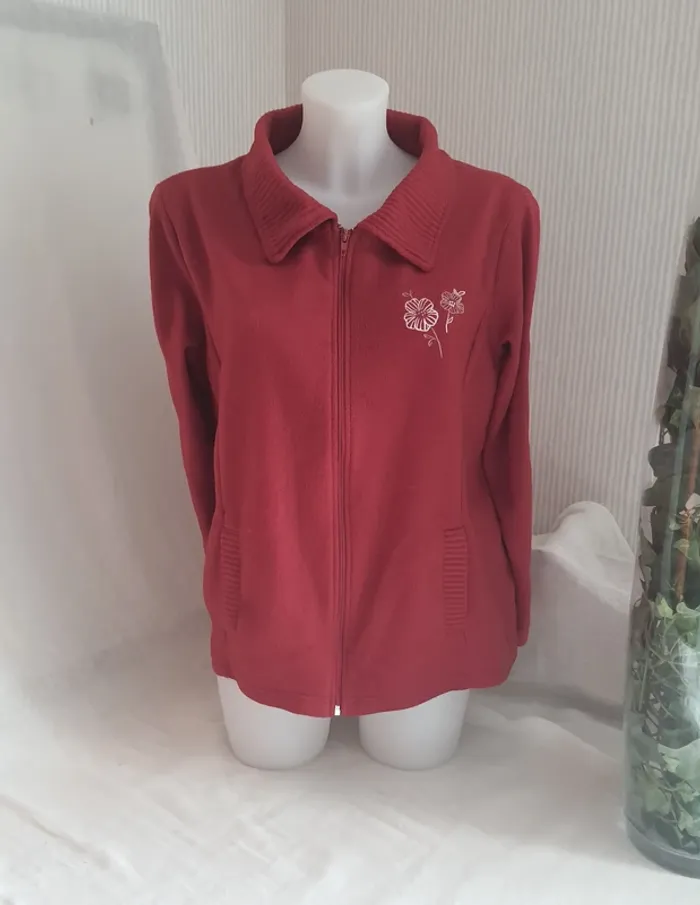 Gilet femme brique polaire taille L - photo numéro 1