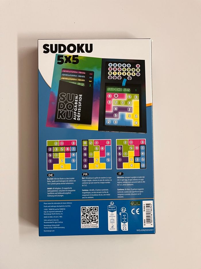 Jeu Sudoku 5x5