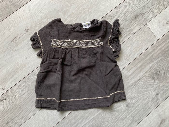 Blouse en lin bébé fille