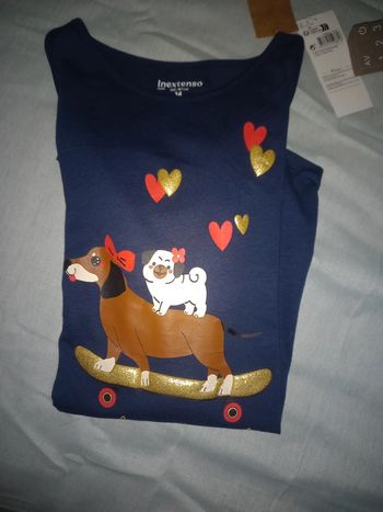 Tee-shirt 14ans in extenso avec étiquette