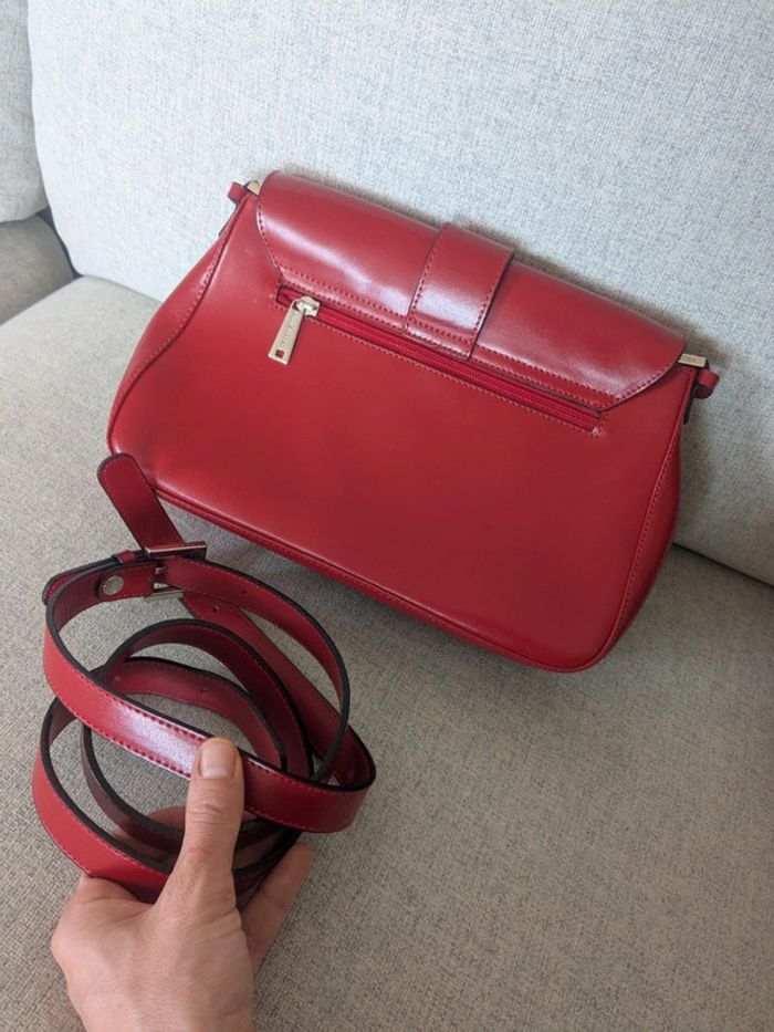 Sac Lancaster comme neuf rouge bordeaux bandoulière - photo numéro 8