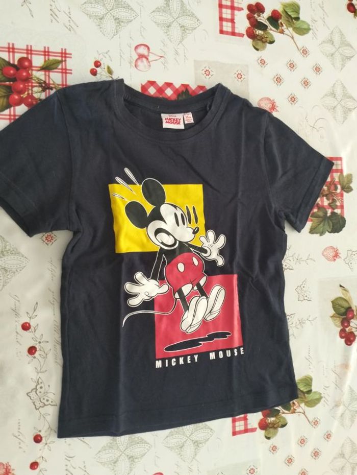 T-shirt manches courtes Mickey bleu 4-5 ans 110 cm