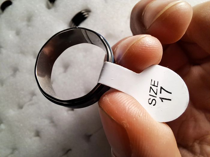 Bague acier inoxydable motifs - photo numéro 5