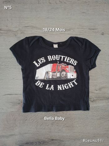 🌷N°5🌷T-shirt Courtes Manches - Bella Baby - 18/24 Mois🌷