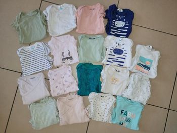 Lot bodies manches courtes 3 mois