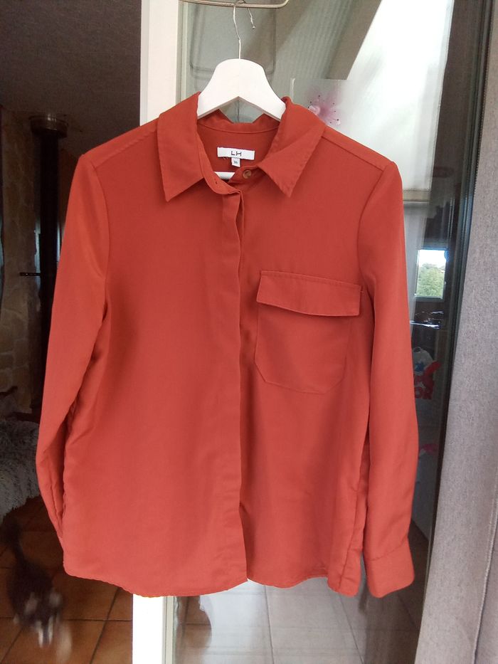 Chemise manches longues taille 36  - marron - LH  (Mad)