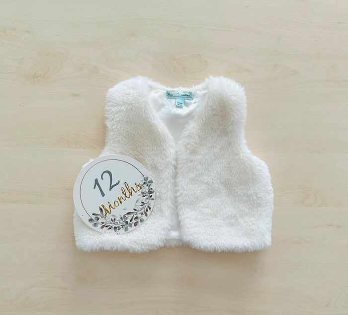 Gilet fourrure sans manches  fille 12 mois 74 cm