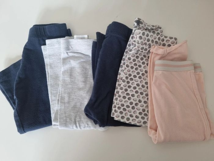 Lot 5 leggings 18 mois