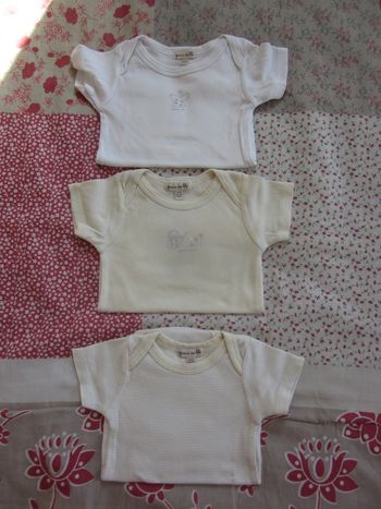 Lot de 3 Body manches courtes 6 mois